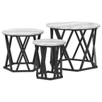 Mesa Lateral Nido 3 pcs Gris Sonoma