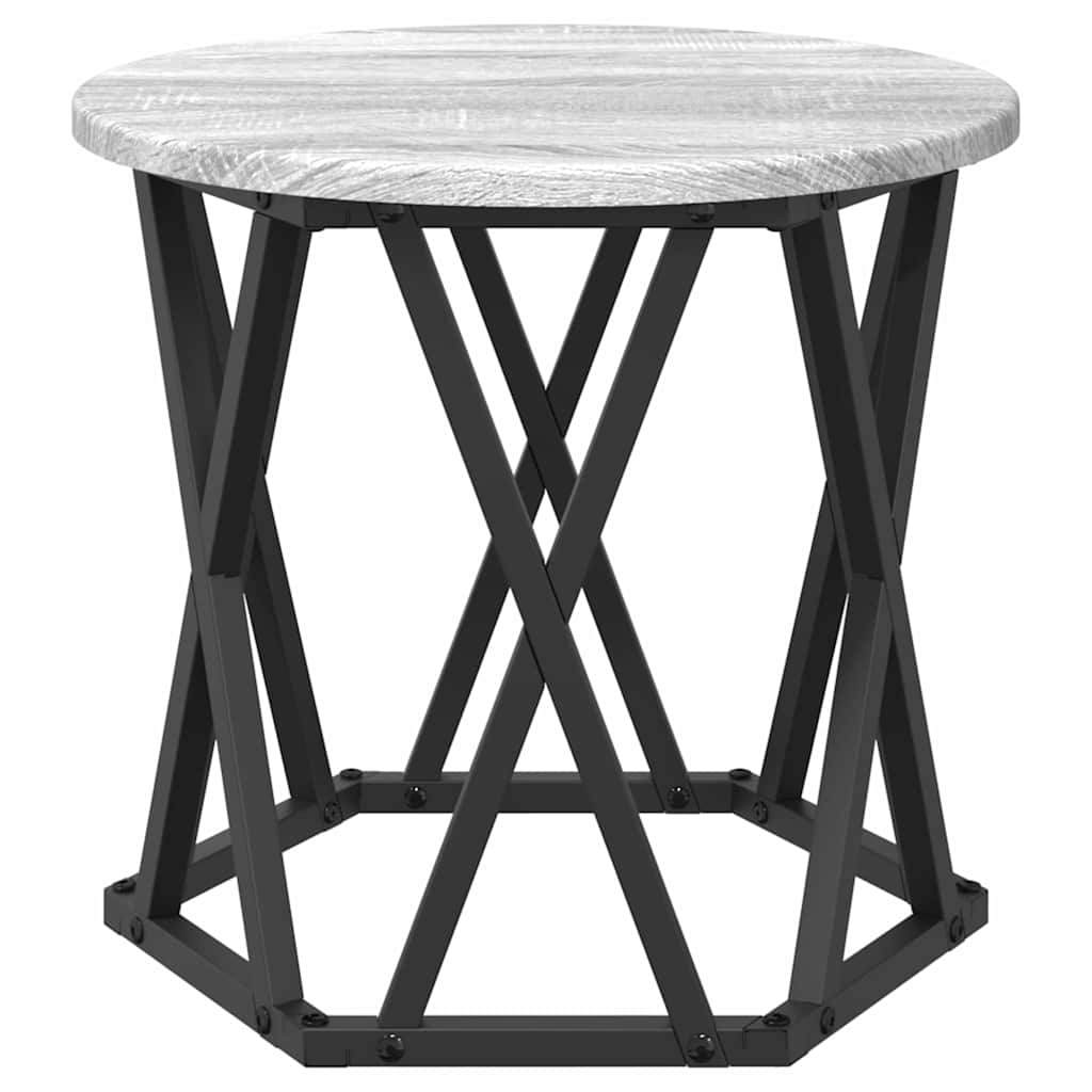 Mesa Lateral Nido 3 pcs Gris Sonoma