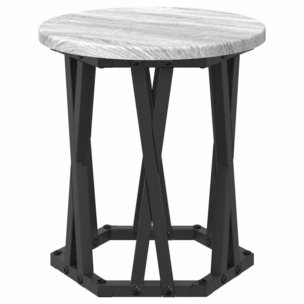 Mesa Lateral Nido 3 pcs Gris Sonoma