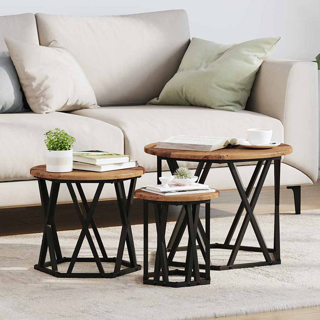 Sonoma Grey Nesting Side Table 3 pcs