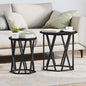 Coffee Table 2 pcs Sonoma Grey Engineered Wood and Steel