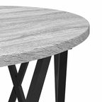 Mesa de Café 2 pcs Gris Sonoma Madera Ingenierizada y Acero