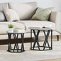 Coffee Table 2 pcs Sonoma Grey Engineered Wood and Steel