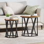 Coffee Table 2 pcs Sonoma Grey Engineered Wood and Steel