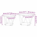 Conjunto de mesas auxiliares 2 pcs Gris Sonoma