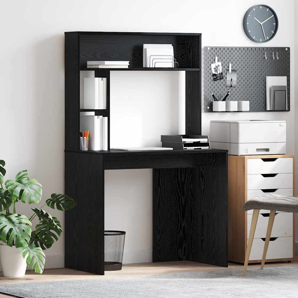 Desk with shelf 91 x 50 x 149 cm Engineered wood