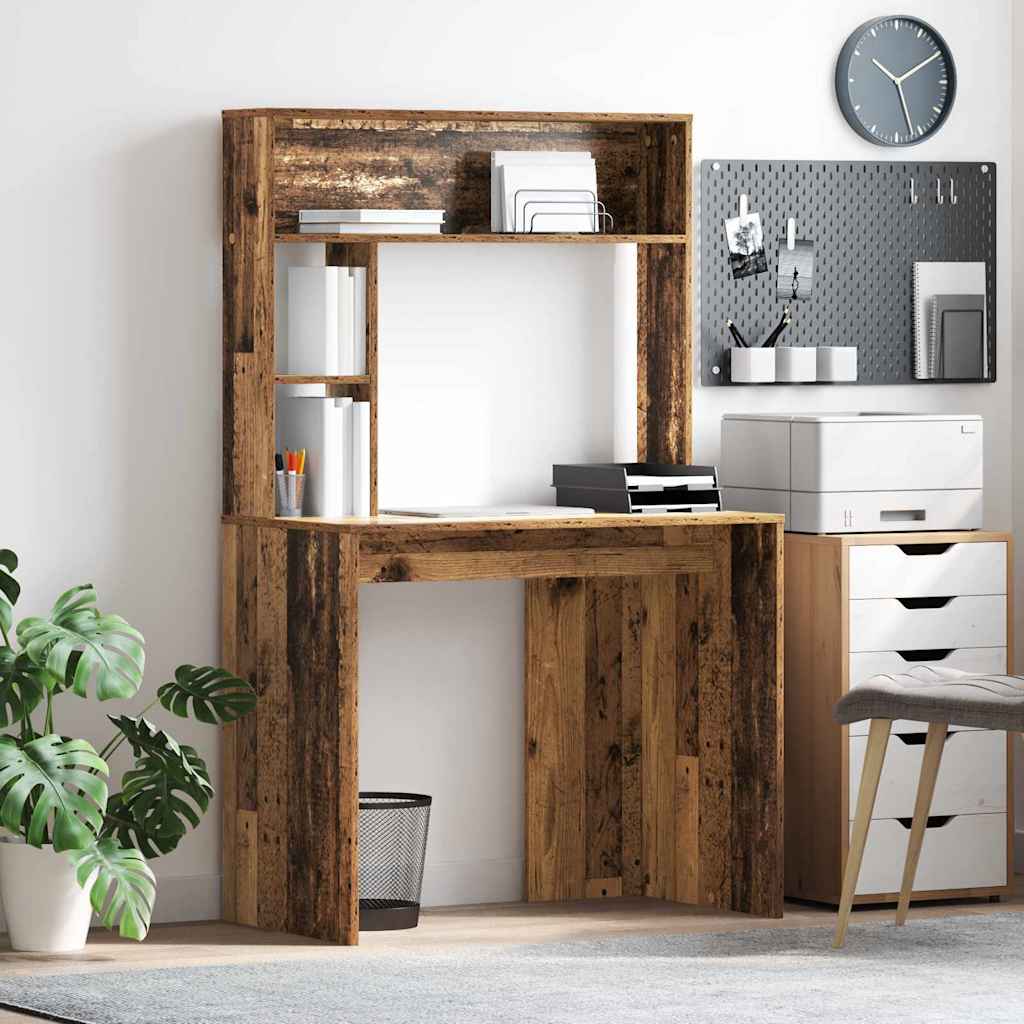 Desk with shelf 91 x 50 x 149 cm Engineered wood