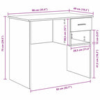 Escritorio con cajón 90 x 49 x 75 cm Madera de ingeniería