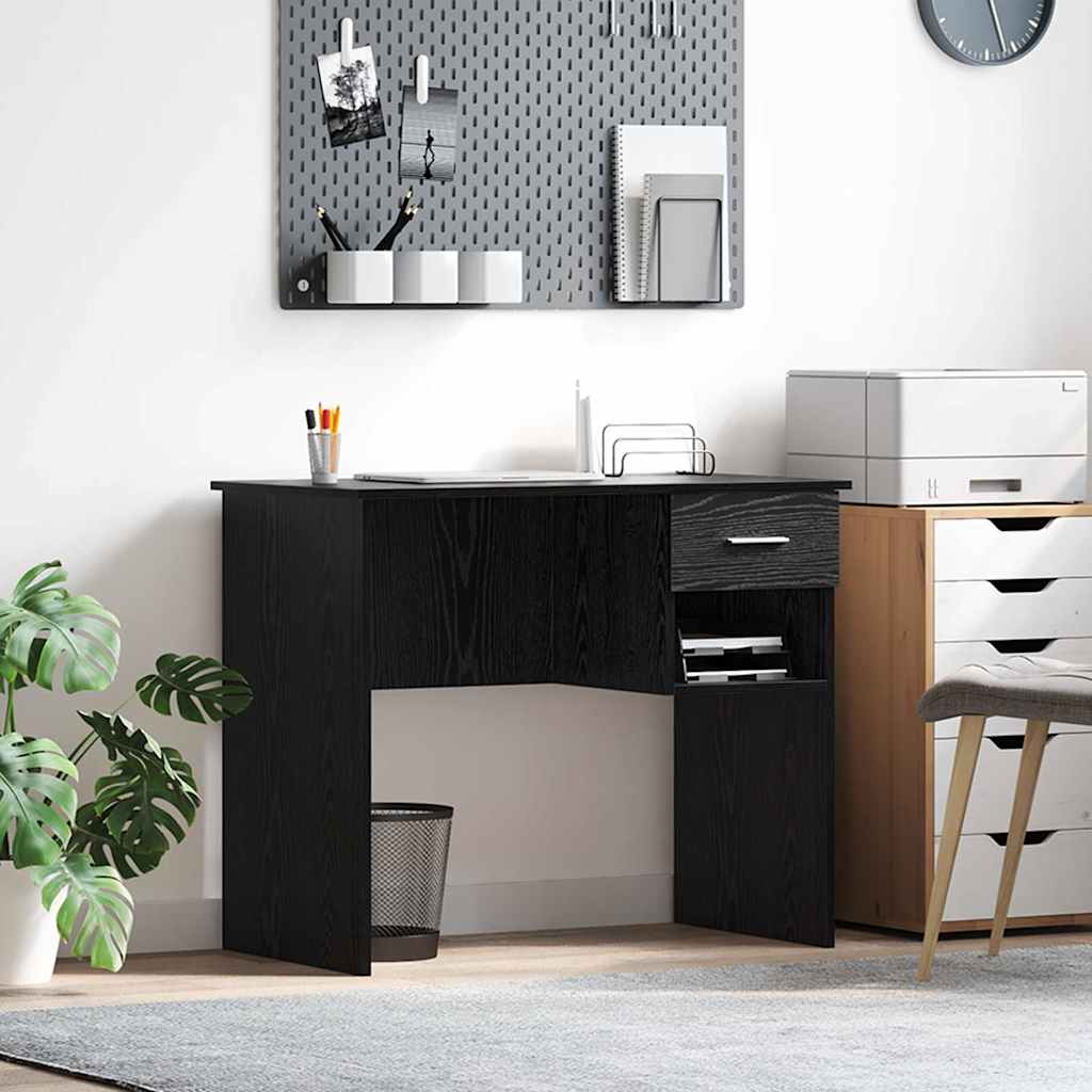 Desk with drawer 90 x 49 x 75 cm Engineered wood
