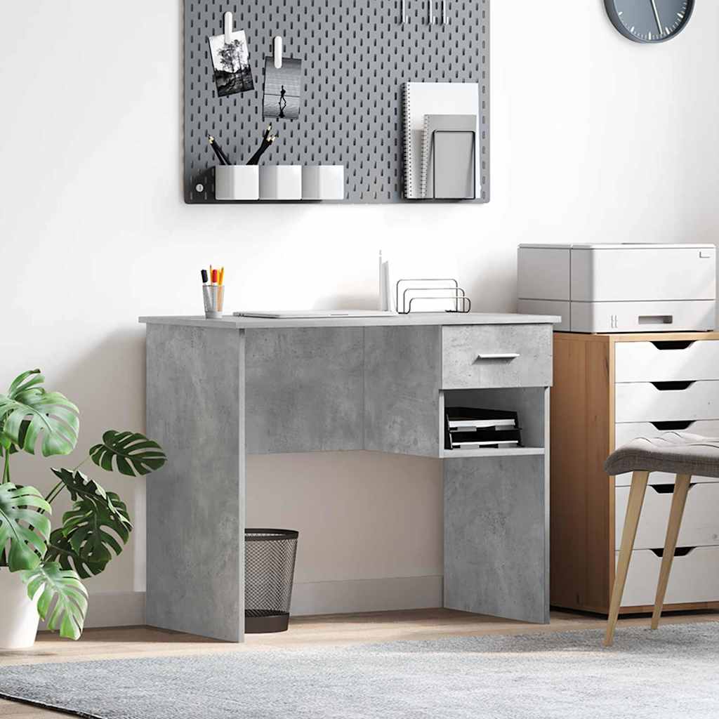 Desk with drawer 90 x 49 x 75 cm Engineered wood