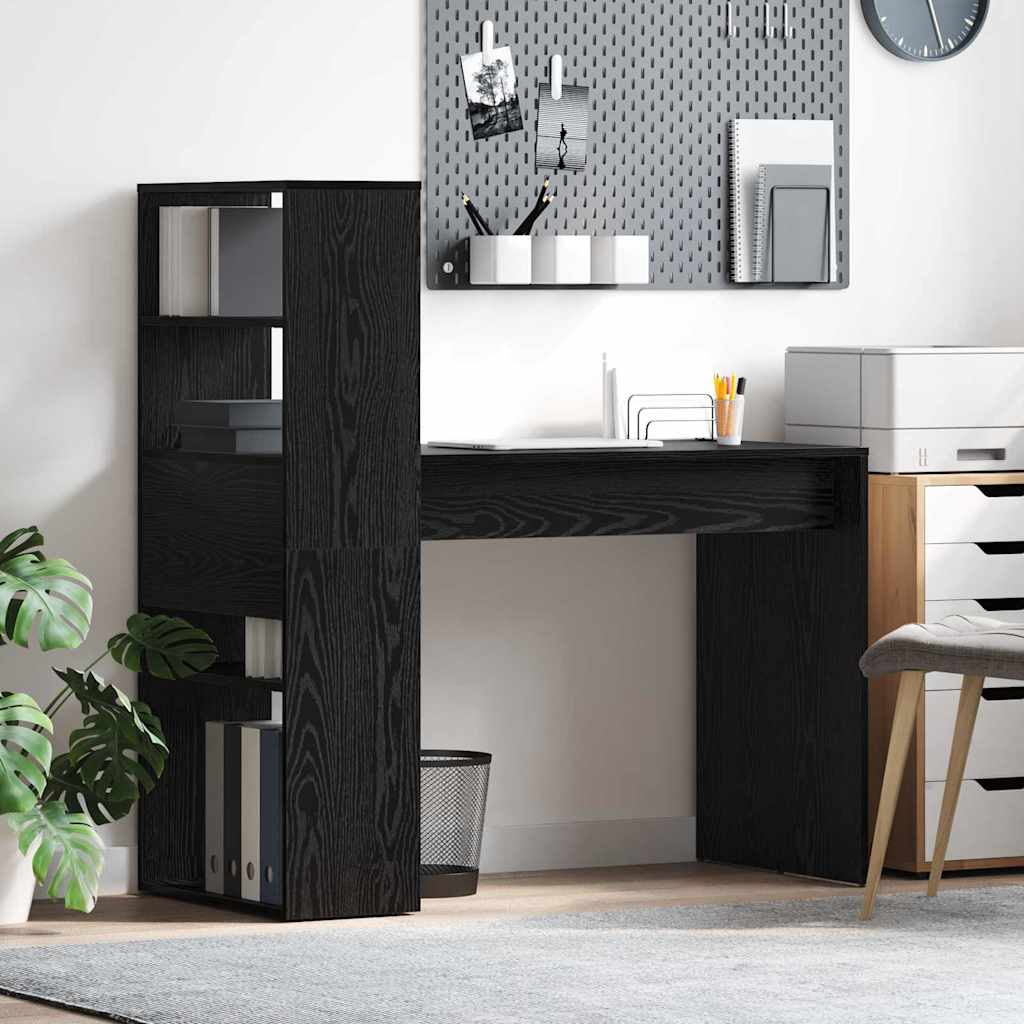 Desk with shelf 113 x 54 x 120 cm Engineered wood
