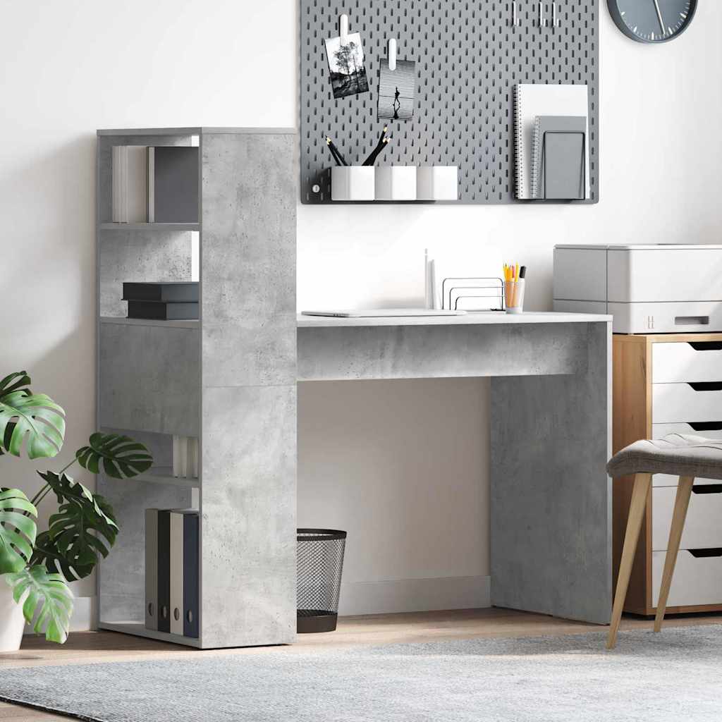 Desk with shelf 113 x 54 x 120 cm Engineered wood