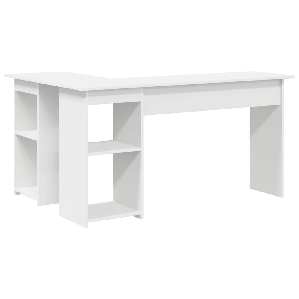 Escritorio con estante 142 x 102 x 73 cm Madera de ingeniería