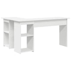Escritorio con estante 142 x 102 x 73 cm Madera de ingeniería