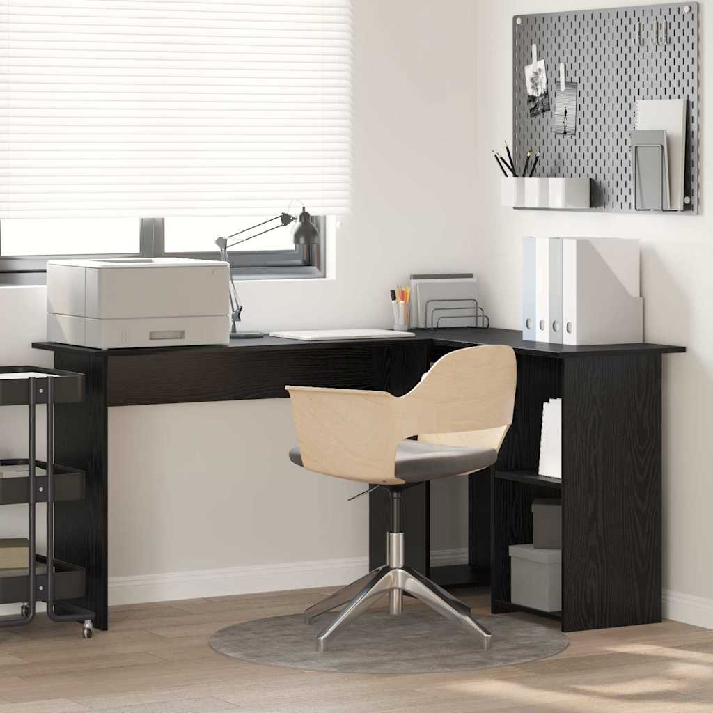 Desk with shelf 142 x 102 x 73 cm Engineered wood