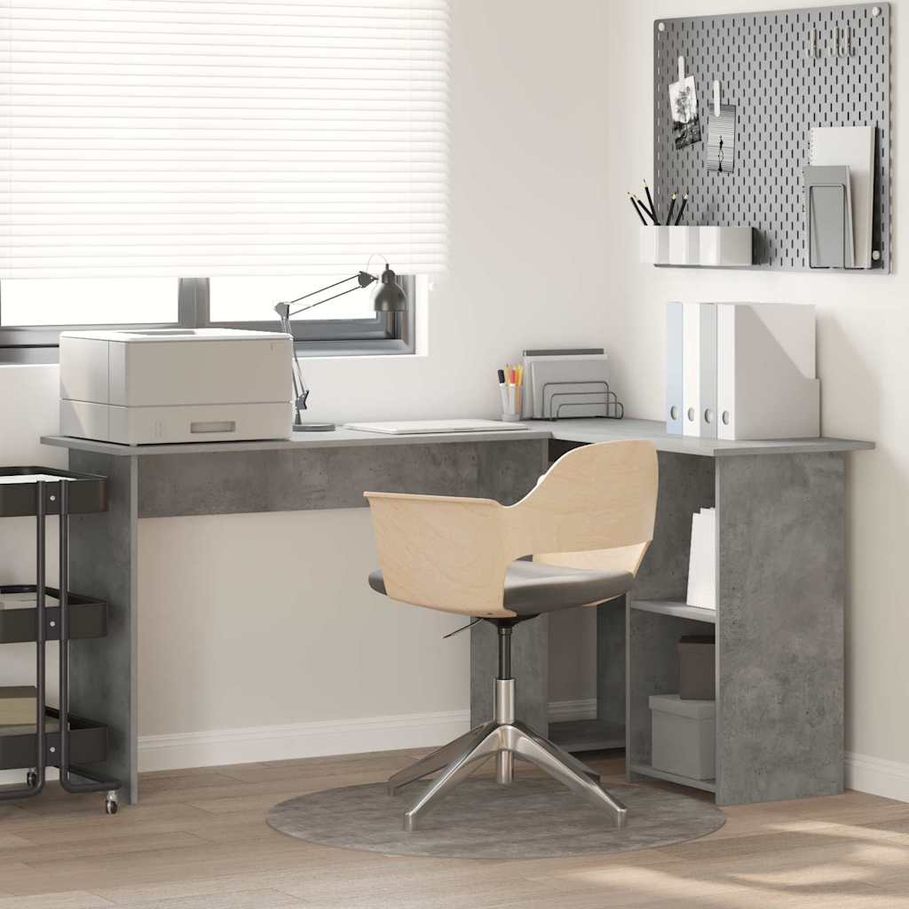 Desk with shelf 142 x 102 x 73 cm Engineered wood