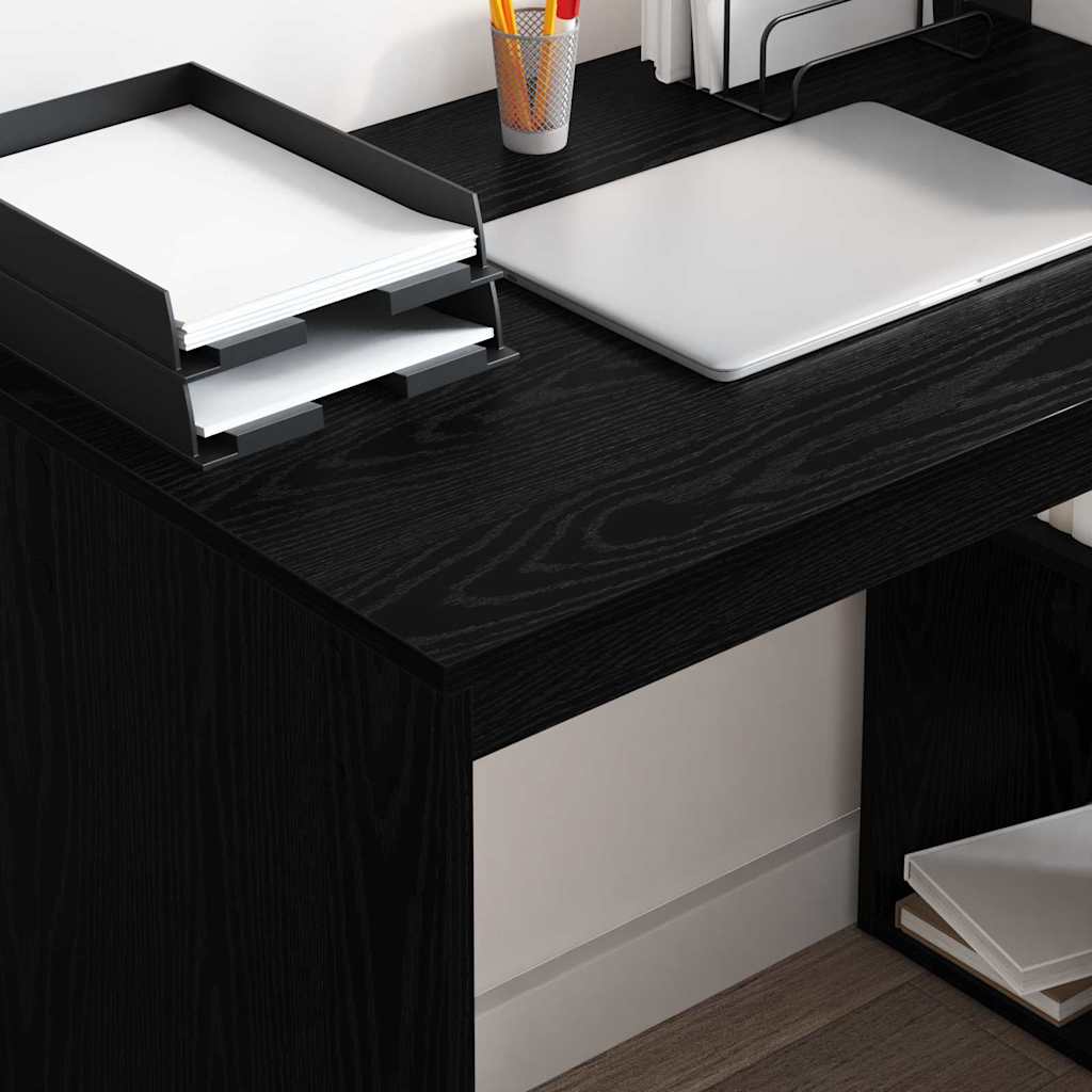 Escritorio Roble Negro 108 x 55 x 103.5 cm Madera de ingeniería