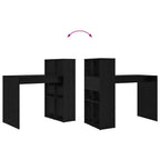 Escritorio Roble Negro 108 x 55 x 103.5 cm Madera de ingeniería