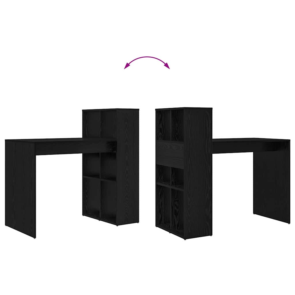 Escritorio Roble Negro 108 x 55 x 103.5 cm Madera de ingeniería