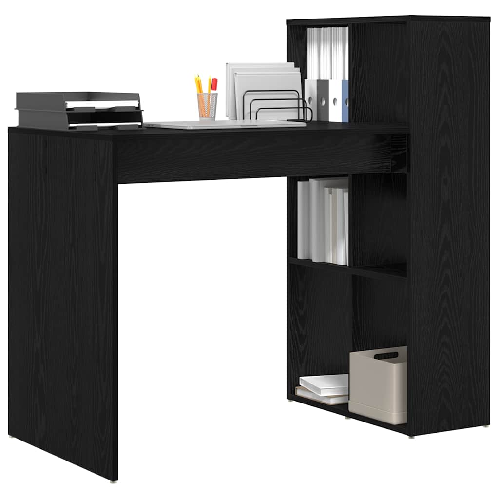 Escritorio Roble Negro 108 x 55 x 103.5 cm Madera de ingeniería