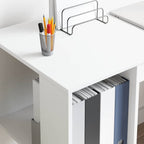 Escritorio con estante 130 x 50.5 x 75 cm Madera de ingeniería
