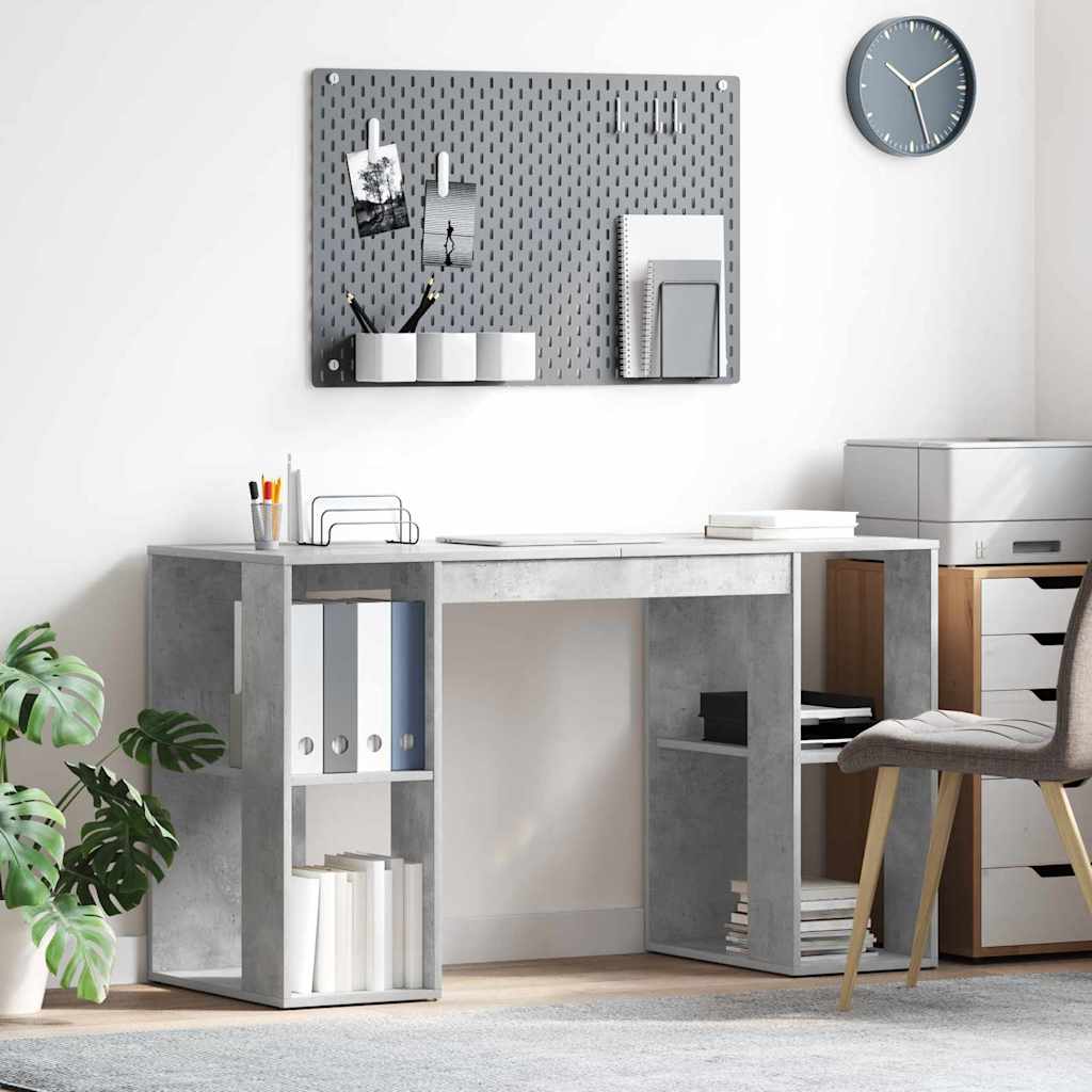 Desk with shelf 130 x 50.5 x 75 cm Engineered wood