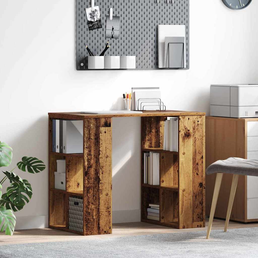 Desk with shelf 90 x 50 x 75 cm Engineered wood