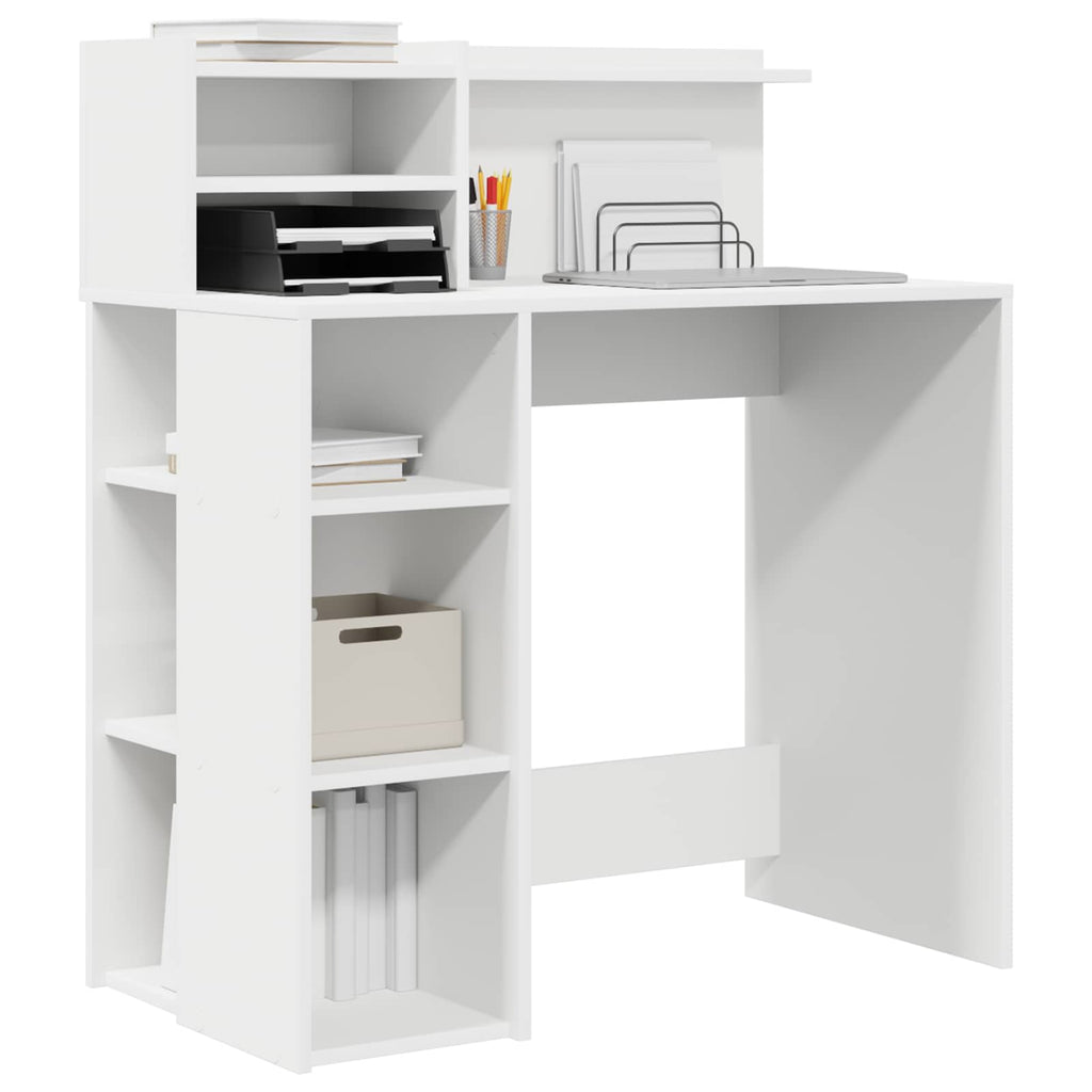 Escritorio con estante 90 x 48 x 101,5 cm Madera de ingeniería