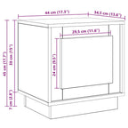 Armario de Noche 2 pcs 44 x 34,5 x 45 cm Madera de ingeniería