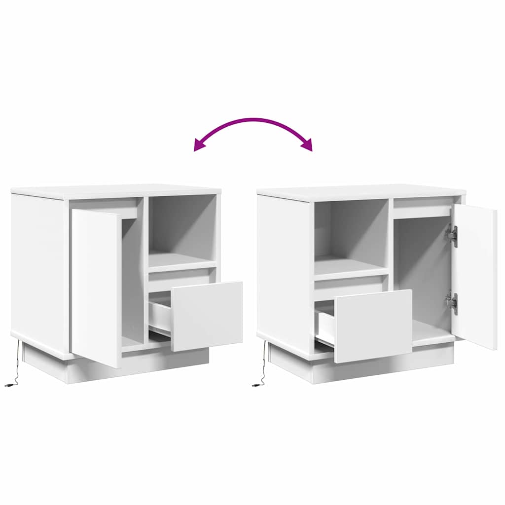 Armario de Noche 2 pcs 50 x 34,5 x 50 cm. Madera de ingeniería