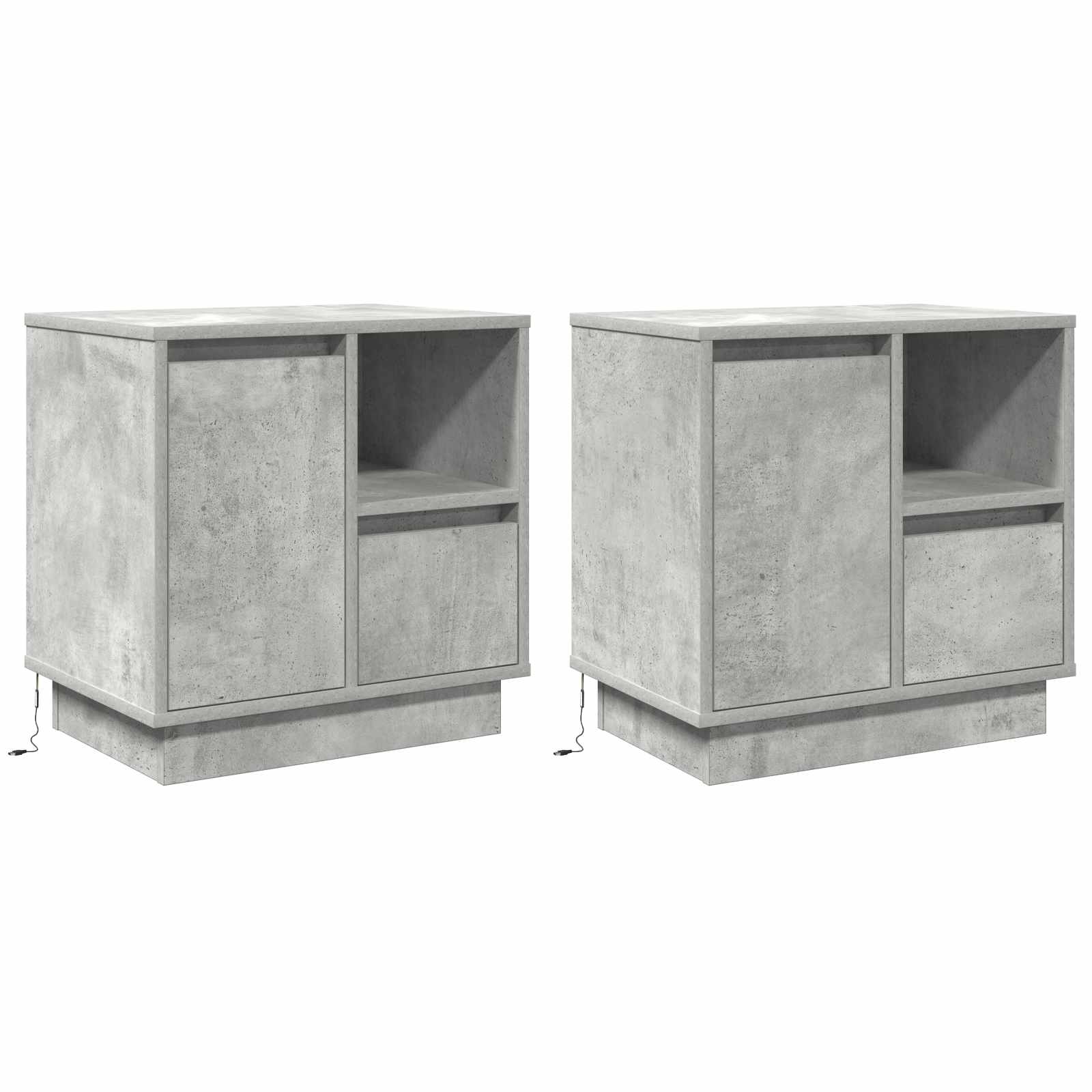 Armario de Noche 2 pcs 50 x 34,5 x 50 cm. Madera de ingeniería