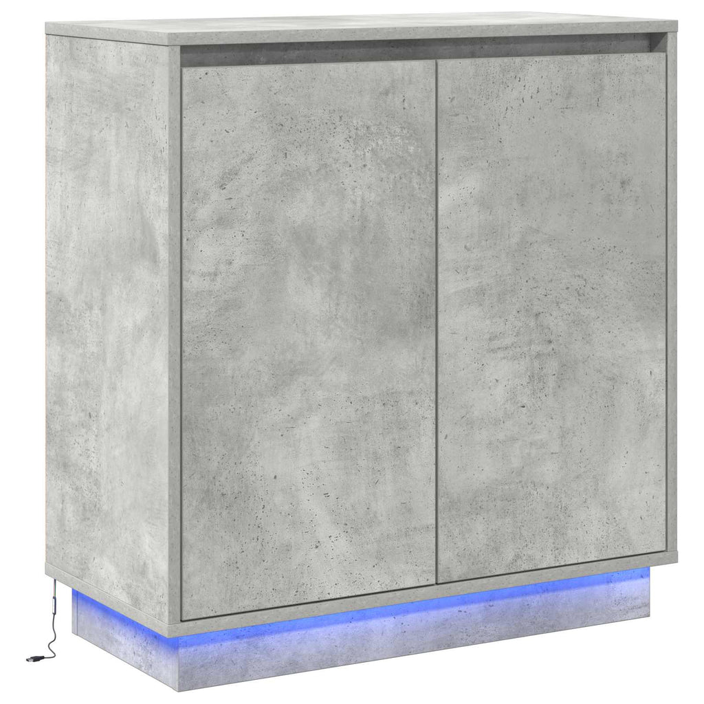 Aparador LED Gris Hormigón 71 x 34,5 x 75 cm