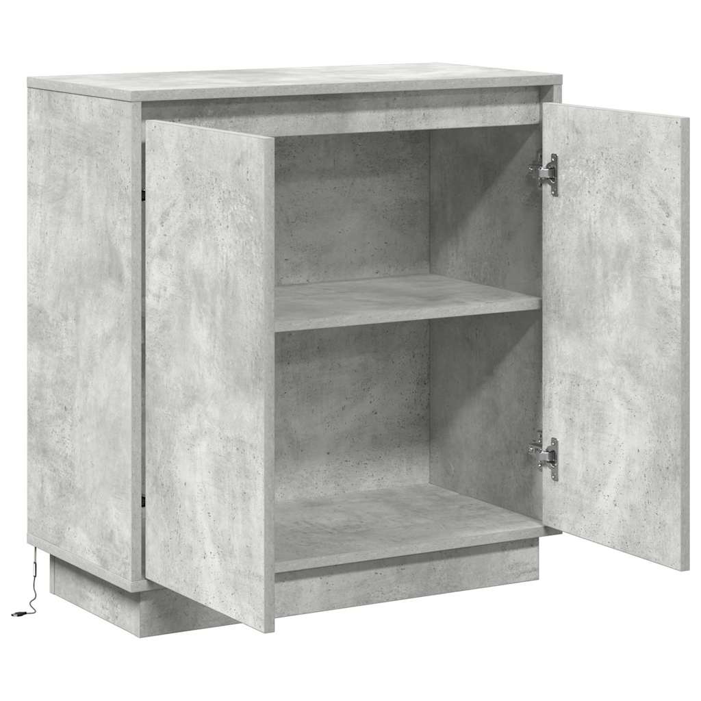 Aparador LED Gris Hormigón 71 x 34,5 x 75 cm