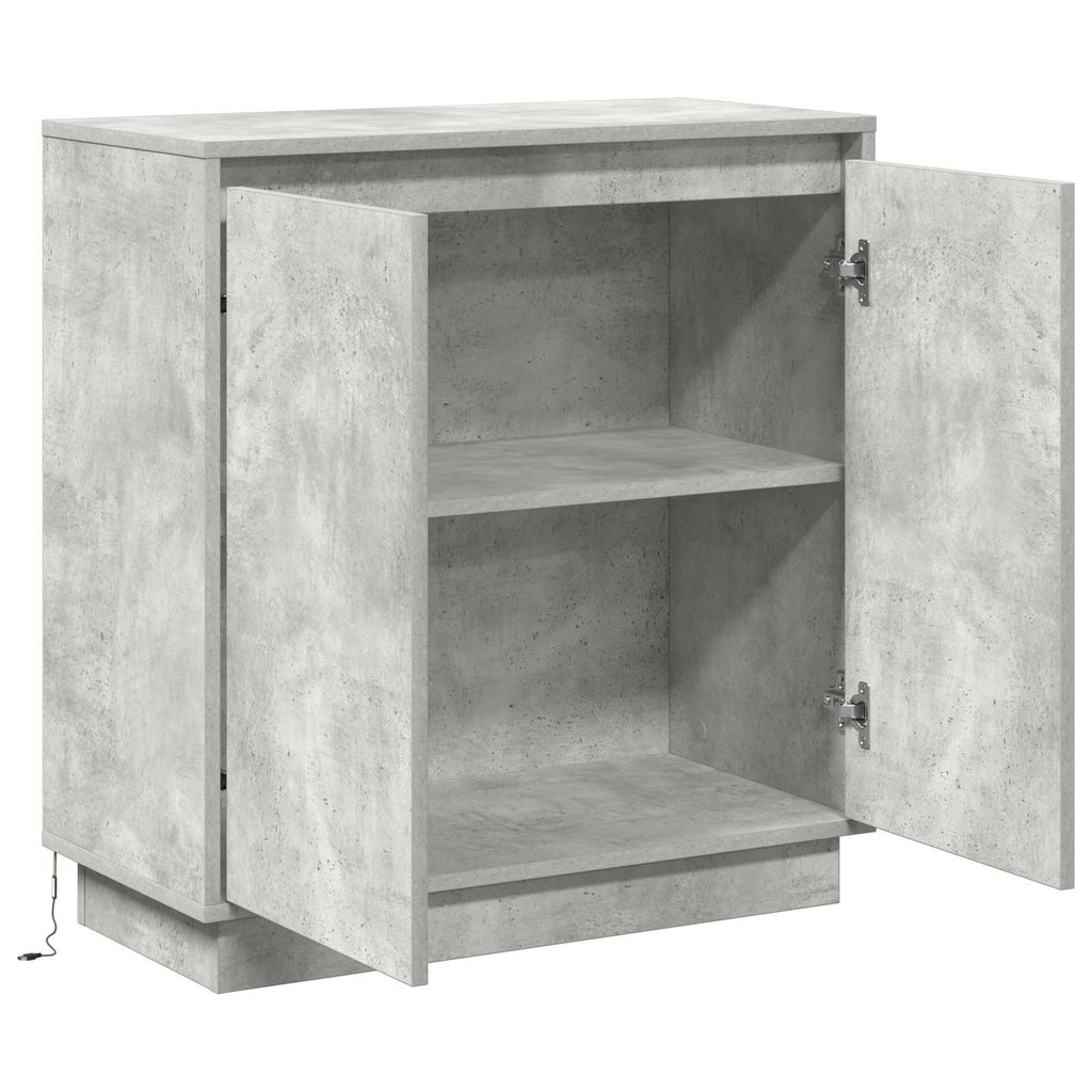 Aparador LED Gris Hormigón 71 x 34,5 x 75 cm
