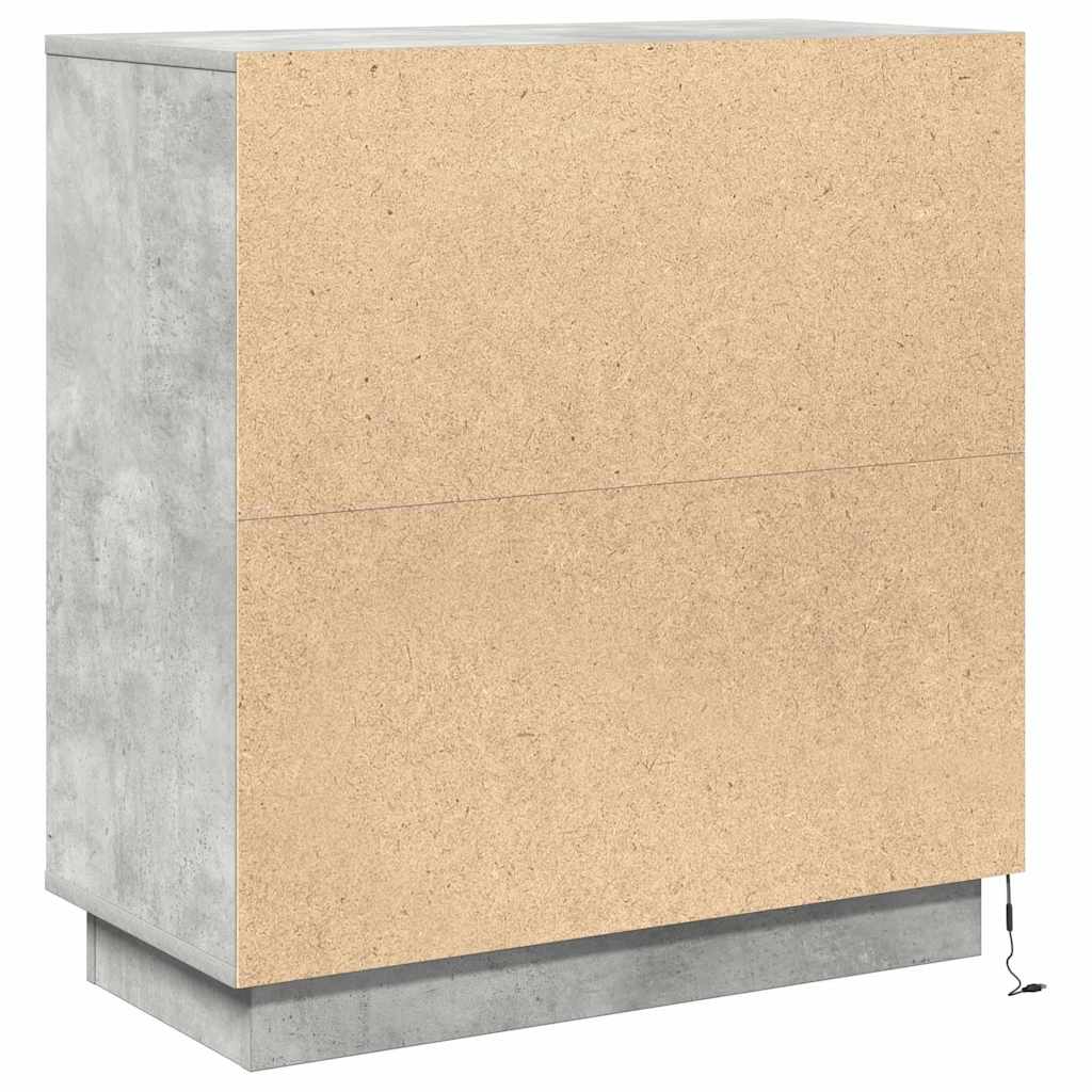 Aparador LED Gris Hormigón 71 x 34,5 x 75 cm