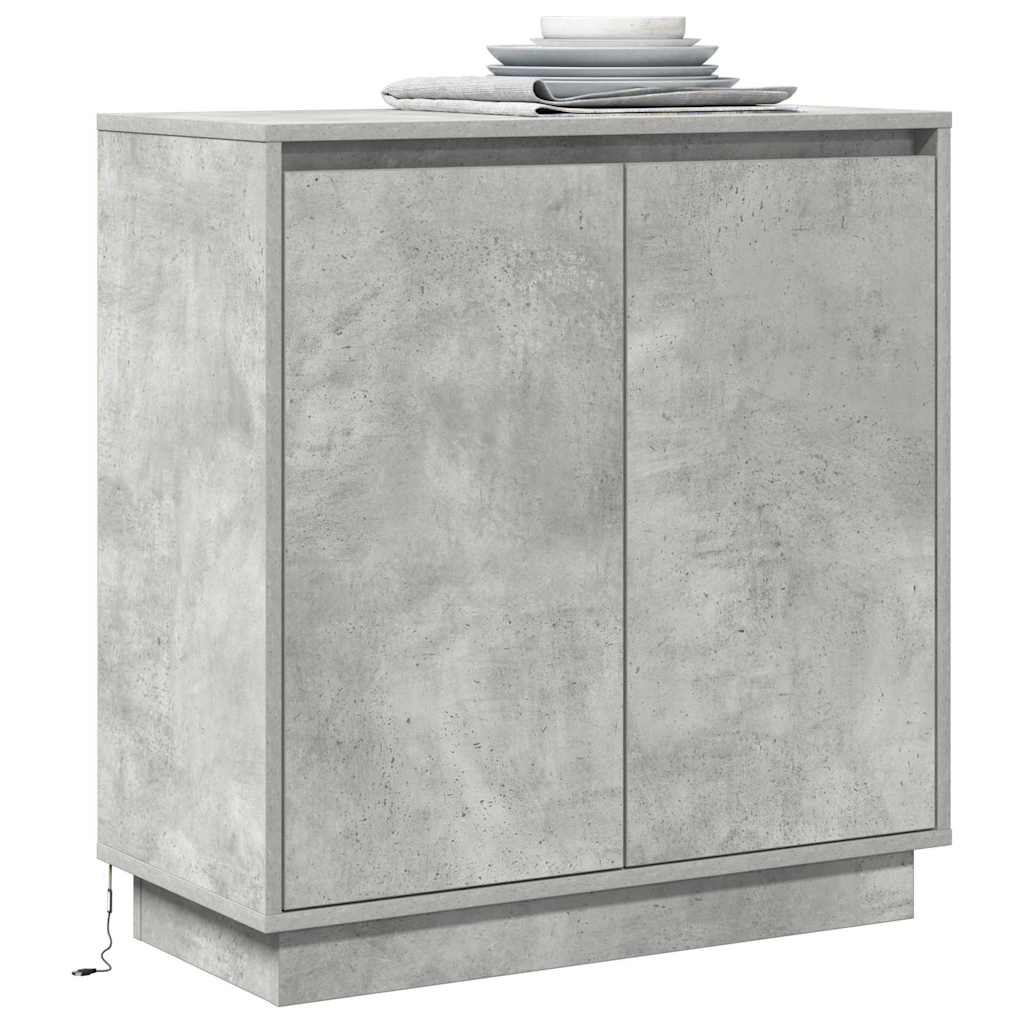Aparador LED Gris Hormigón 71 x 34,5 x 75 cm