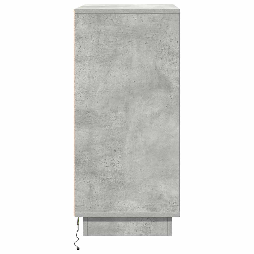 Aparador LED Gris Hormigón 71 x 34,5 x 75 cm