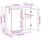 Aparador LED Gris Hormigón 71 x 34,5 x 75 cm
