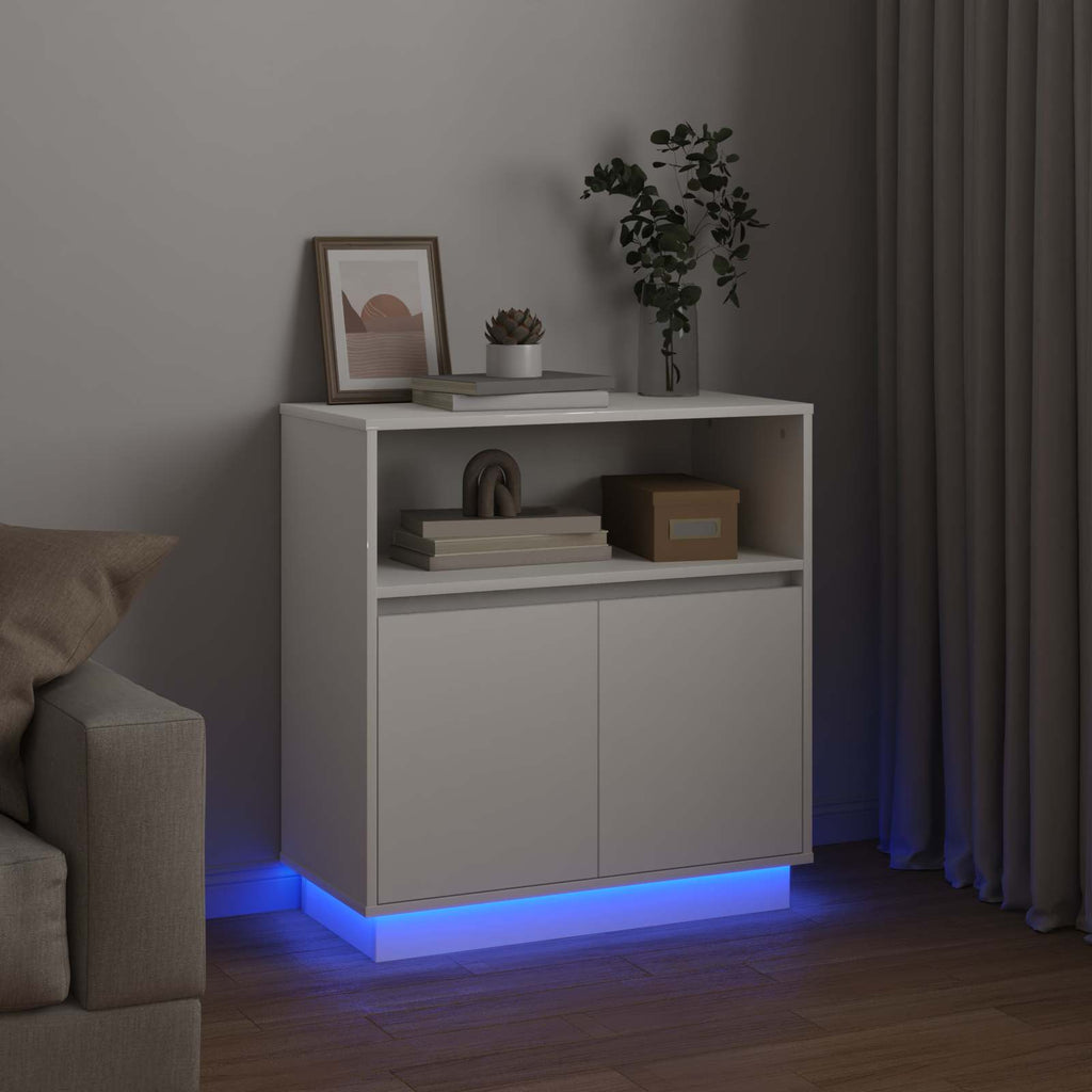 Aparador LED 71 x 34,5 x 75 cm Madera de ingeniería