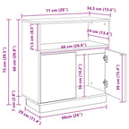 Aparador LED 71 x 34,5 x 75 cm Madera de ingeniería
