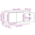 Mueble de TV 100 x 38 x 49 cm Madera de ingeniería