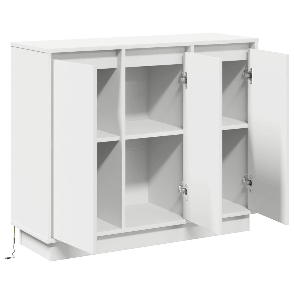 Aparador LED 90 x 32 x 75 cm Madera de ingeniería