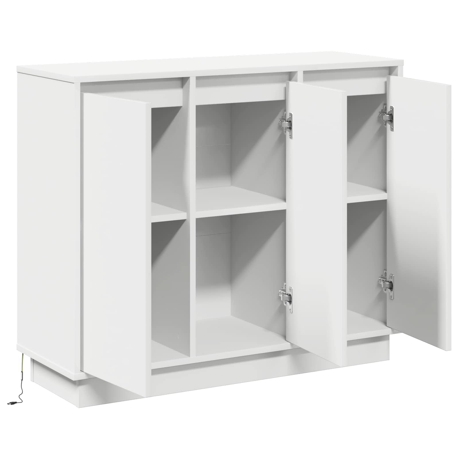 Aparador LED 90 x 32 x 75 cm Madera de ingeniería