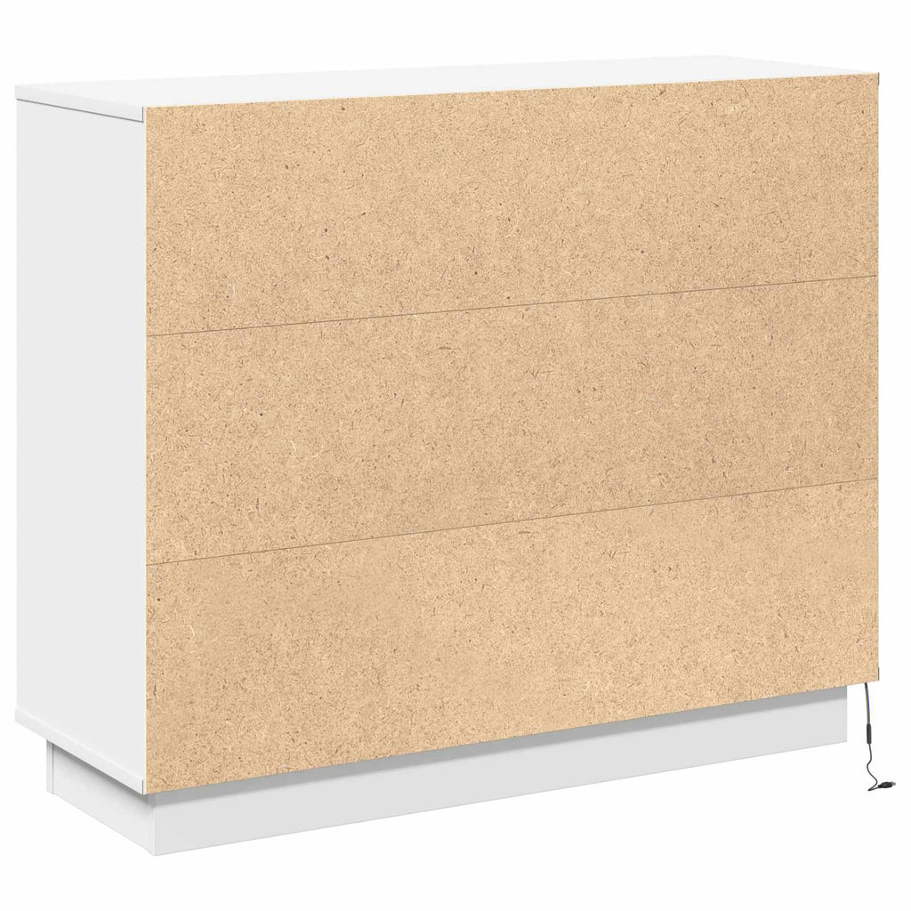 Aparador LED 90 x 32 x 75 cm Madera de ingeniería