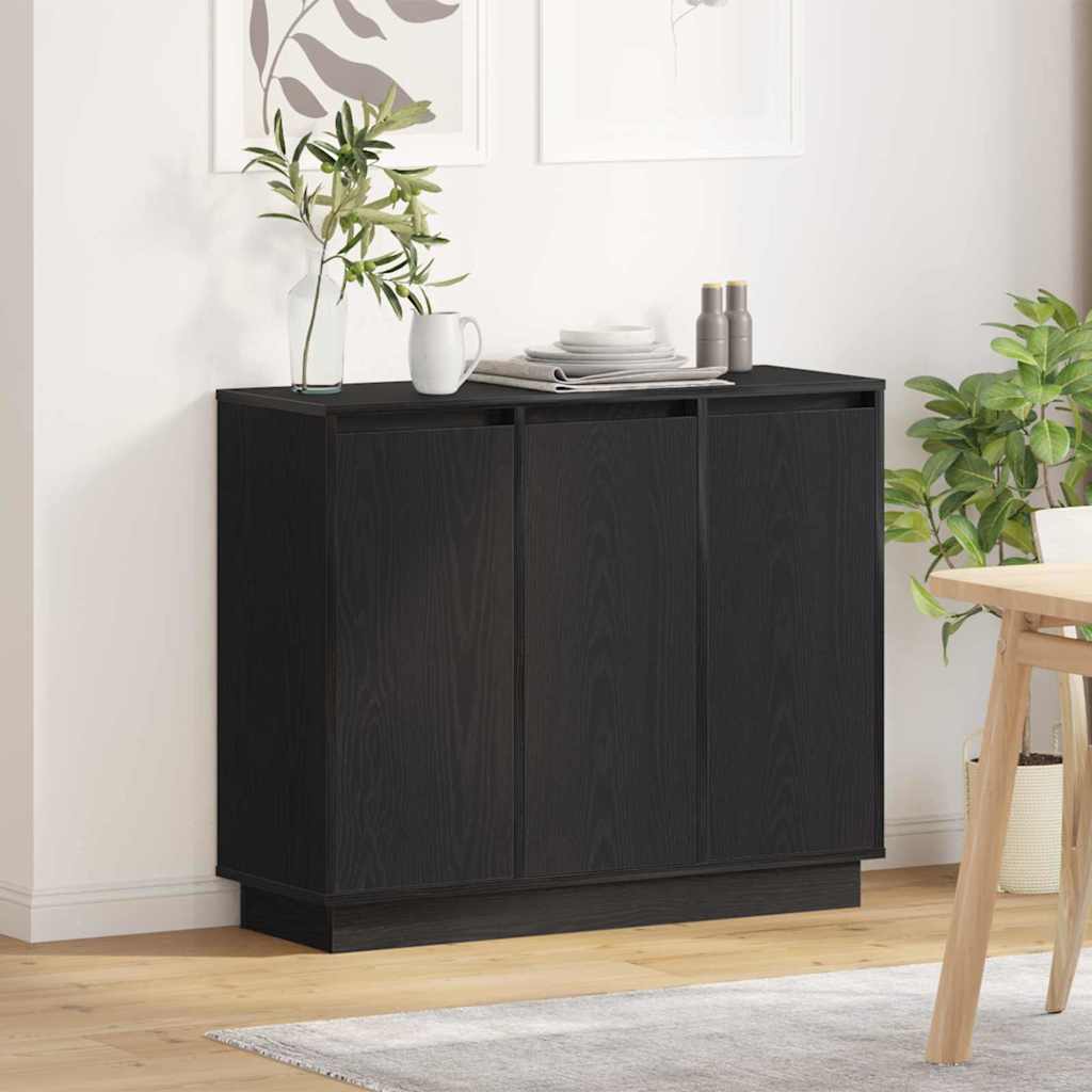 LED Sideboard 90 x 32 x 75 cm Engineered Wood