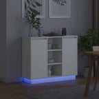 Aparador LED 90 x 32 x 75 cm Madera de ingeniería