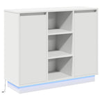 Aparador LED 90 x 32 x 75 cm Madera de ingeniería