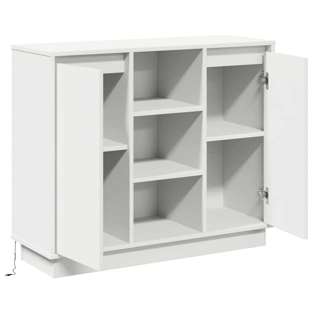 Aparador LED 90 x 32 x 75 cm Madera de ingeniería