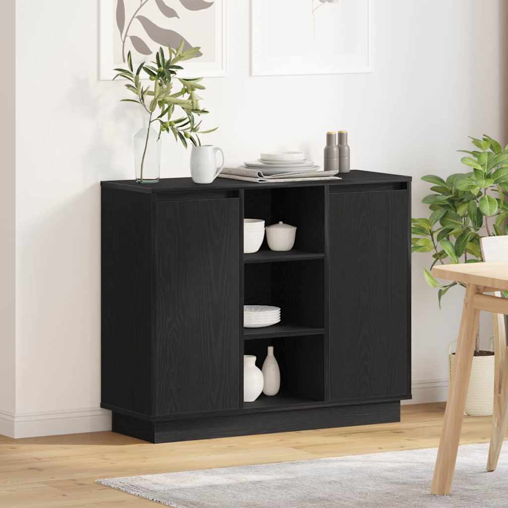 LED Sideboard 90 x 32 x 75 cm Engineered Wood