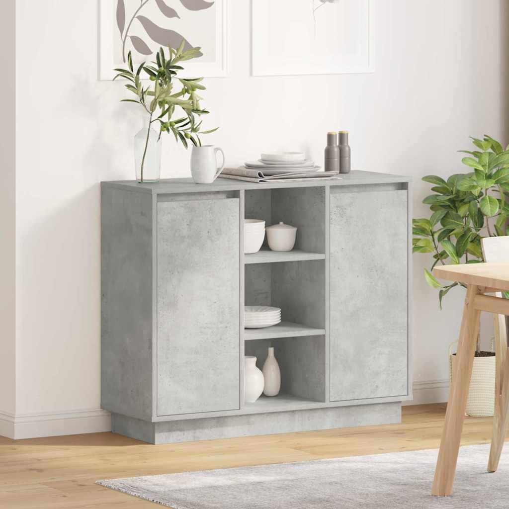 LED Sideboard 90 x 32 x 75 cm Engineered Wood